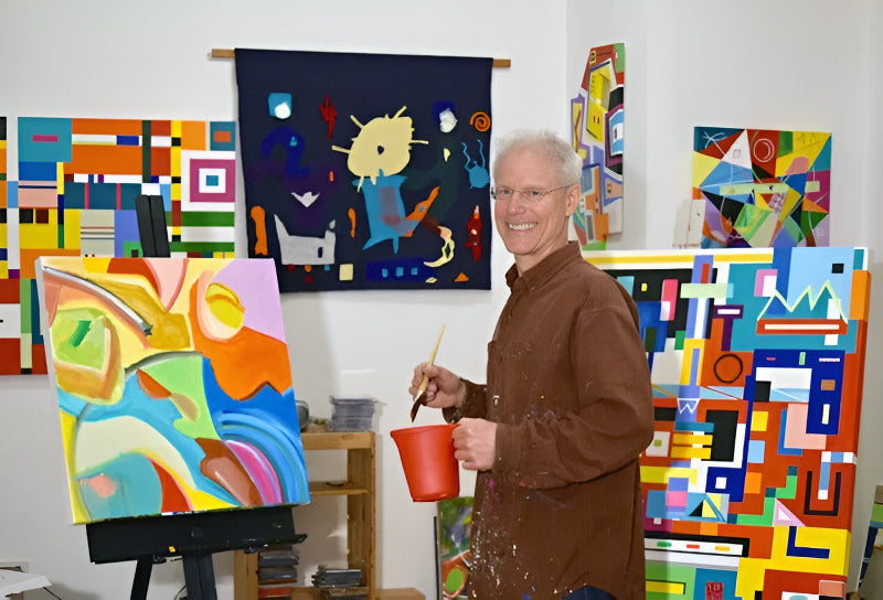 Robert Frankel in his studio