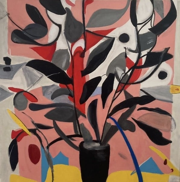 Still Life of Flowers- Black Vase