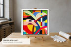 Dancing Raindrops #2 fine art print displayed unframed in an artist studio